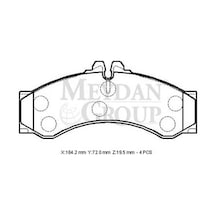 Mercedes Sprınter 95/00 Arka Fren Balatası Kablosuz Disk 164,2x72x19,5 Fmk - Fren Ve Ekipmanları