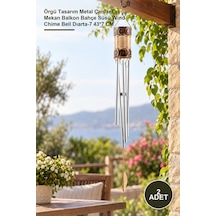2 Adet Hasır Metal Çanlı Rüzgar Çanı Örgü Tasarım Metal Çanlar Dış Mekan Balkon Bahçe Süsü Wind Chime Bell Dıarta-7 43 7 Cm Diğer