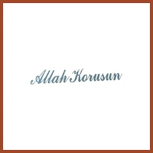 Bezos Allah Korusun Yazılı Oto Sticker Gri 14x3cm Pro Standart