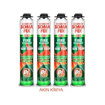 Tr Somafix 4 Adet Somafix 750 Ml B1 Tabanca Ile Kullanılan Yangına Dayanıklı Köpük Tabancalı S923 Genel