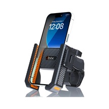 Gidon Bağlantılı Bisiklet Motosiklet İçin Esnek Abs 4-7.8 İnç Telefon Tutucu 360 Dönebilen Tasarım Siyah