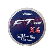 Okuma Ft-*4 Braided Line 150 mt Grey Örgü İp 0,205mm