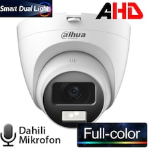 Dahua Dome Ahd Kamera 1080p Smart Dual Led Full Color Mikrofonlu Sesli Hdcvı Hac-t1a21p-u-ıl-a 2mp