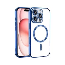 Zore İphone 16 Pro Kılıf Kamera Korumalı Magsafe Wireless Şarj Özellikli Nvth Demre Kapak - Mavi
