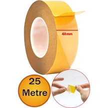 Şeylişeyler - Çift Taraflı Bant 48 Mm X 25 Metre Güçlü Yapışkanlı Genel Amaçlı Bant 1 Adet