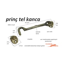 Prinç Paslanmaz Kapı Kilidi Zerze 10cm Sarı Basit Tel Kilit Kapı