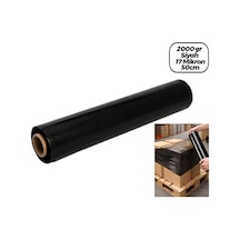 Power Streç Film 17 Mikron 50cm Brüt: 2000gr Net Streç: 1500gr Koli Siyah Palet - 6'li Paket