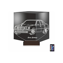 Luvivia Mercedes Araba E Seri Kişiye Özel 3d Lamba - Masa Gece Lambası Şeffaf