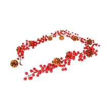 Yılbaşı Lüks Dekor Süsleri Lüks Kokina Garland 150cm Kokina Kozalaklı Berry Şerit Süsler 50 x 22