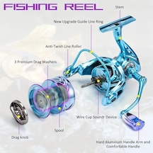 Fochsia Sougayilang Mavi 3000 Seri Metal Kumanda Makarasi 10kg 22lbs