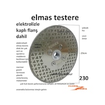 Elmas Daire Testere Flanşlı Mermer Kesici 230 Turbo Elmas Granit