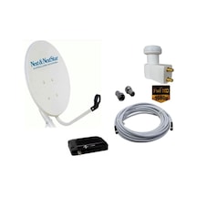 70cm Çanak Anten Set+ Çifli Lnb , 25 M Kablo + Hd Uydu Cihazı