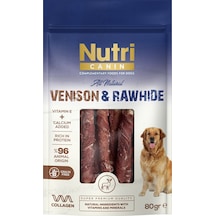 Nutri Canin Rawhide Geyik Eti Sargılı Kemik Köpek Ödülü 80 G