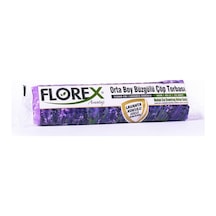 Florex Büzgülü Lavanta Kokulu Orta Boy Çöp Torbası 25 Adet Mor 55 x 60 CM