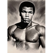 Boksör Muhammed Ali Tasarım Mdf Tablo 35cm X50cm