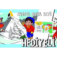 30x120 Boyama Rulosu Yaman Kar Tatili + Adel 12'li Pastel Boya Ka