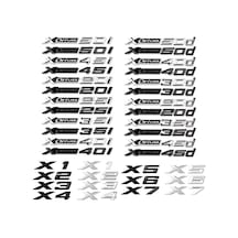 3d Xdrive 20d 30d 35d 40d 50d 20ı 25ı 30ı Araba Fender Amblem Bagaj Rozet Etiketi Black Xdrive 45d 1 Piece Set