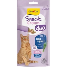 Gimcat Snack Cream Duo Ton Balıklı & Kedi Otlu Kedi Ödülü 6x15g