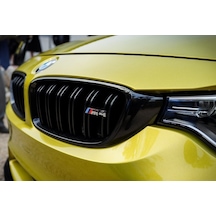 Bmw F36 M4 Ön Böbrek Panjur Piano Black - Logolu Çift Tırnak N11.167