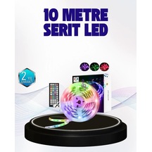 Ers Bluetooth Kontrollü Smart Şerit Led 10m Sese Duyarlı Rgb Aydınlatma