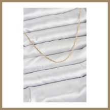 Bezos Cm 14k Gold Renk Burgu Model 60 Cm Kadın Kolye 22