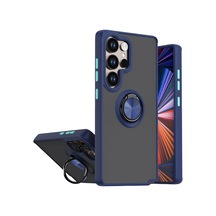 Samsung Uyumlu Galaxy S26 Ultra Montreal Yüzüklü Silikon Kapak - Lacivert 0.2M-Çok Renkli