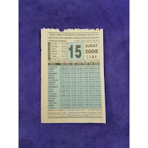 15 Şubat 2008 Takvim Yaprağı - Nostaljik Koleksiyonluk Takvim Yaprağı