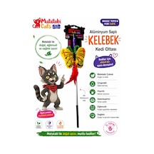 Matatabi Cats Kelebek Al. Saplı Kedi Oltası Matatabi,çıngırak Ve Özel Hışırtı İçerir.özel Kumaş