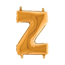 Gold Folyo Balon Z Harfi 40inç 100cm Turuncu