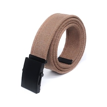 Livize Unisex Siyah Tokalı Kolon Kemeri 4Cm Taba Taba