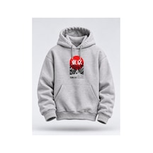 North Whiskers Tokyo Street Culture Baskılı Unisex Hoodie Japon Tarzı Streetwear Sweatshirt Gri - 929989246 Gri - 929989246 Gri