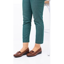 Frida Kadın Tam Ortopedik Topuk Jelli Taba Günlük Kurdele Detaylı Anne Ayakkabısı 41-42-43 Numara Taba