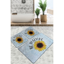 Be Positive Banyo Halısı Djt 3 Lü Set Çok Renkli