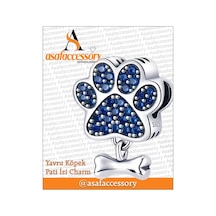 Yavru Köpek Pati İzi Charm Gümüş