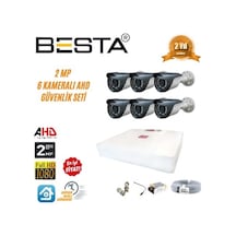 2mp Ahd 1080p Gece Görüşlü 6 Kameralı Güvenlik Sistemi