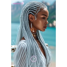 X-pression Afrika Örgüsü Ve Rasta Için Sentetik Saç 165gr-grey Açık Gri
