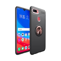 Oppo A7X Kılıf Yüzüklü Tam Korumalı Silikon Kapak