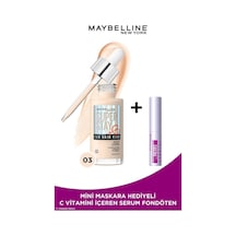 Maybelline New York Super Stay Skin Tint Fondöten 03 + Mini Falsies Surreal Maskara 4.7 ML