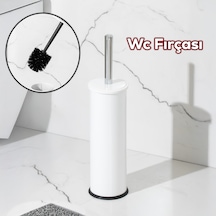 Porsima 831b Paslanmaz Metal Tuvalet Wc Fırçası Beyaz