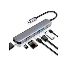 7 İn 1 Type C Usb 3.0 Hub Hdmı Sd Hafıza Kart Adaptörü Apple Uyumlu MacBook