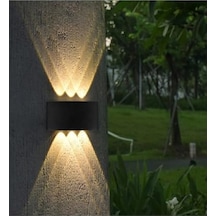 Dekoratif Çift Yönlü Duvar Aydınlatma Led Aplik Duvar Lambası Cata Haiti 10 Watt Desenli Duvar Aplik Amber Renk Işık Abanoz