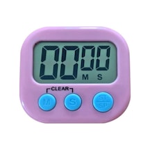 Unichrome Dijital Ekranlı Alarmlı Mıknatıslı Mutfak Zamanlayıcı Kronometre Fırın Timer Lila