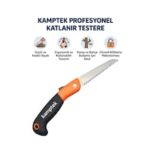 Kamptek Çelik Bıçaklı Katlanabilir Bahçe Ve Kamp Testeresi Süper Keskin