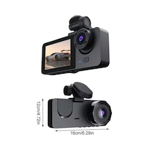 Gece Görüşlü Dvr 3 Lensli Araç İçi Sürüş Kamerası Video Kaydedici 48249449