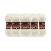 Alize Angora Gold Simli El Örgü İpi 5'li Paket 500 Gr - Krem 01 01Krem