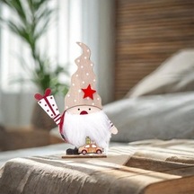 Lijinxu Yılbaşı Baba Heykeli Şömine Yıldızlı-13x4x18cm