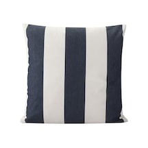 Chantilly Çizgili Laci Yastık 50x50cm Açık Indigo