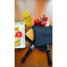 Amboss Kuvars Tost Tavası 25X20 Cm Siyah
