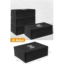 4 Adet - Büyük Boy Altı Siyah Hurç 62 X 46 X 22 Cm