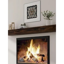 Dekoratif Doğal Ahşap 175 X 20 X 9-10 Cm Şömine Üstü Raf Gizli Aparatlı Raf